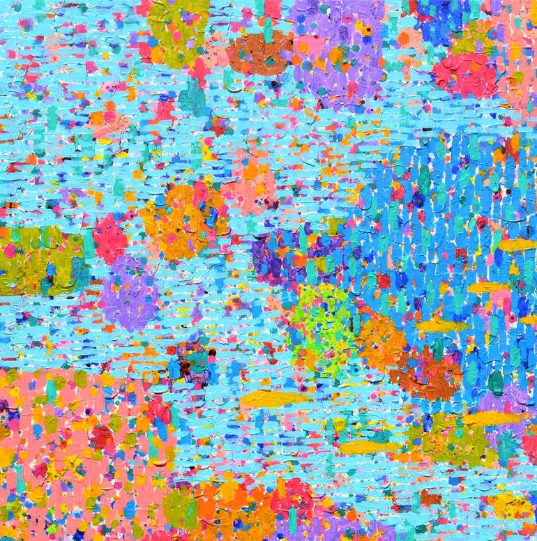 Original Abstract Seascape Painting by Opas Chotiphantawanon