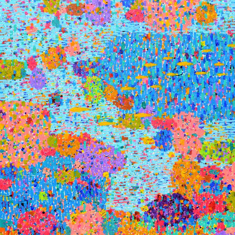Original Abstract Seascape Painting by Opas Chotiphantawanon