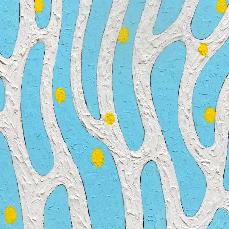 Original Abstract Seascape Painting by Opas Chotiphantawanon