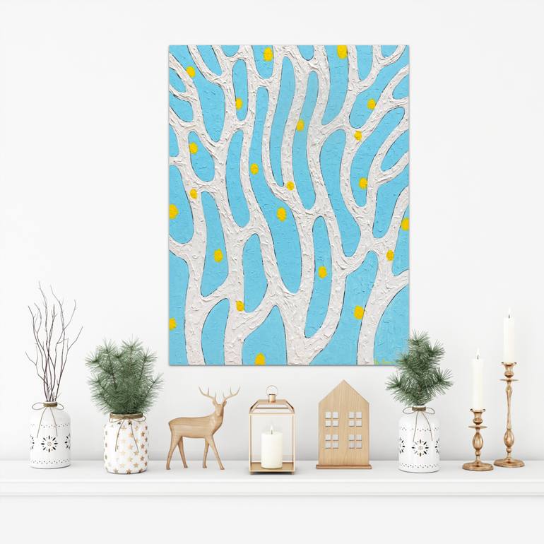 Original Abstract Seascape Painting by Opas Chotiphantawanon
