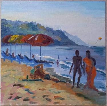 Print of Beach Paintings by Julia Chubutkina