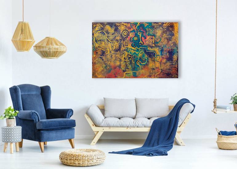 Original Abstract Painting by Dinusha Jayawardene