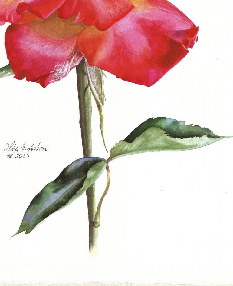 Original Floral Painting by Olha Riabokon