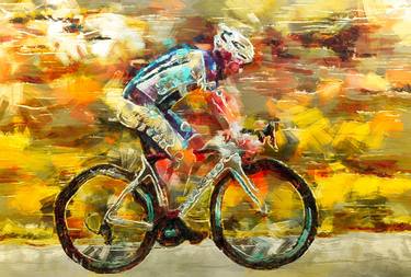 Print of Impressionism Bike Mixed Media by Darko Cvetanoski