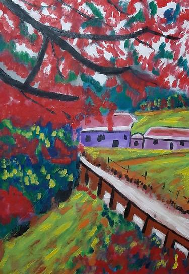 Original Art Deco Landscape Paintings by Tyrone Johnson