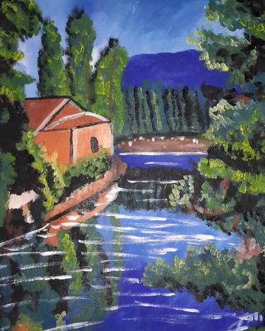 Original Art Deco Landscape Paintings by Tyrone Johnson