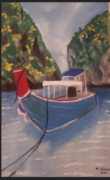 Original Boat Paintings by TYRONE Johnson