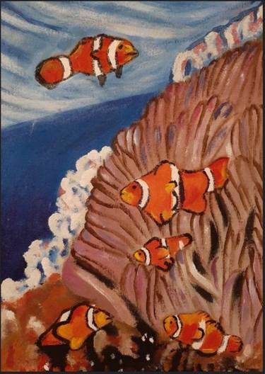 Original Art Deco Fish Paintings by TYRONE Johnson