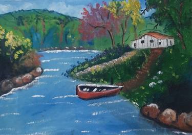 Original Art Deco Landscape Paintings by Tyrone Johnson