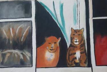 Cats at the window thumb