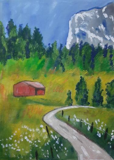 Original Art Deco Landscape Paintings by Tyrone Johnson