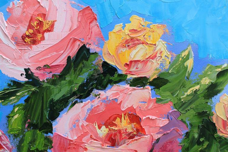 Original Floral Painting by Leeza Beth