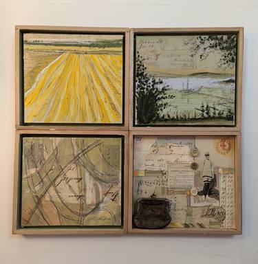 Original Conceptual Landscape Mixed Media by Hugh Dewitte