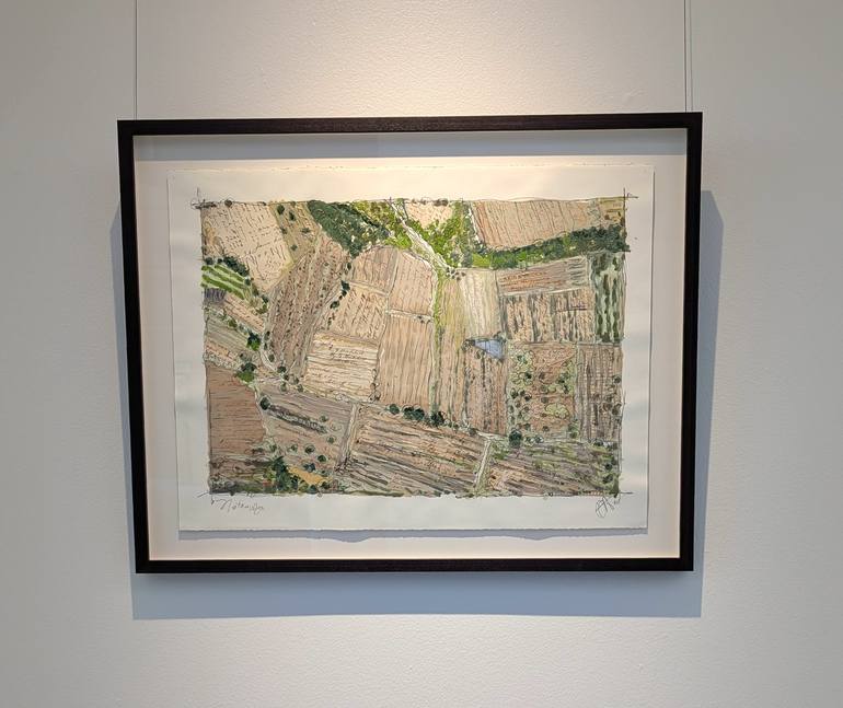 Original Color Field Painting Landscape Mixed Media by Hugh Dewitte