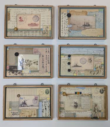 Original Documentary Boat Collage by Hugh Dewitte