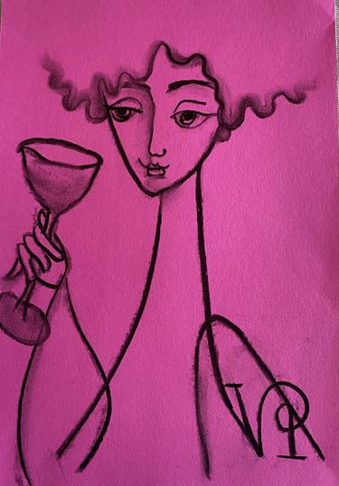 Original Contemporary Women Drawing by Natalija Vincic