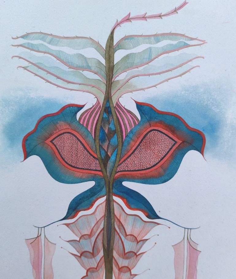 Original Illustration Botanic Painting by Yanina Symonenko