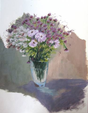 Print of Realism Floral Paintings by Julia Kalinceva