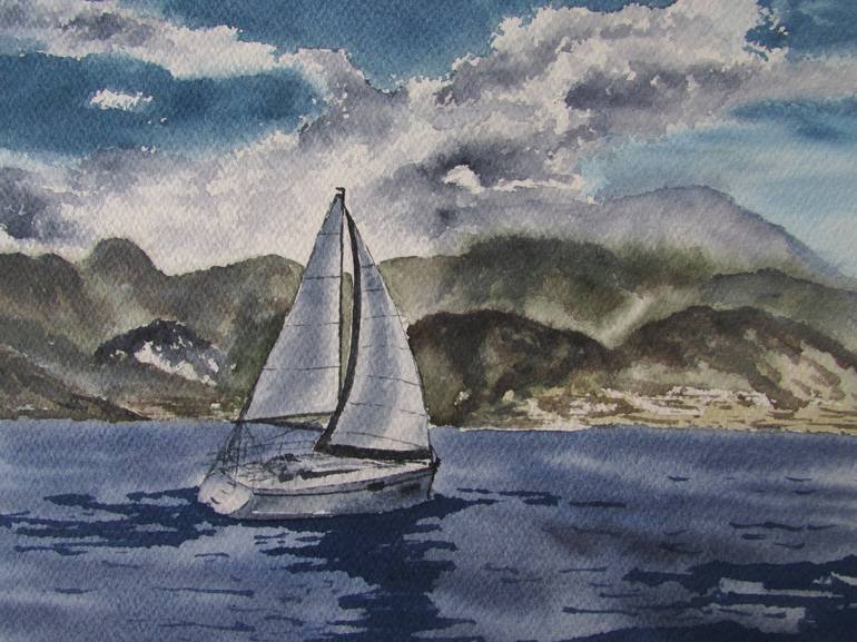 Original Realism Seascape Painting by Julia Kalinceva