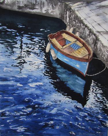 Print of Fine Art Boat Paintings by Julia Kalinceva