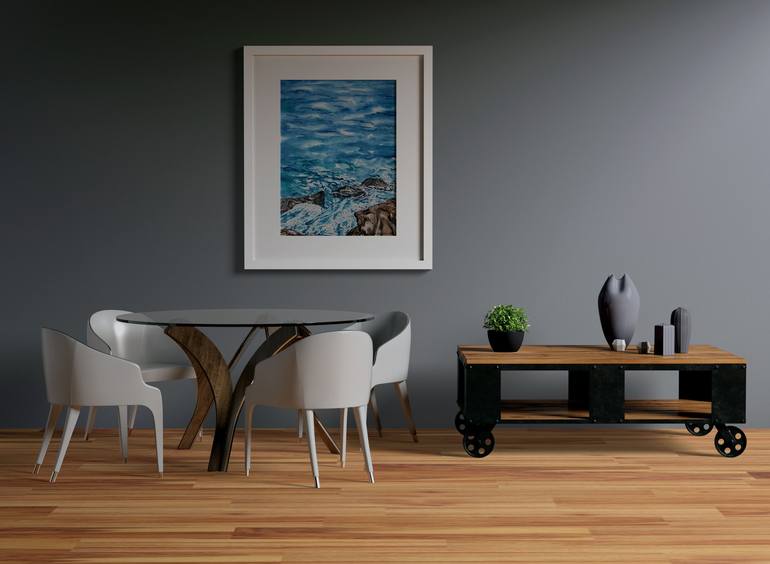 Original Conceptual Seascape Painting by Julia Kalinceva