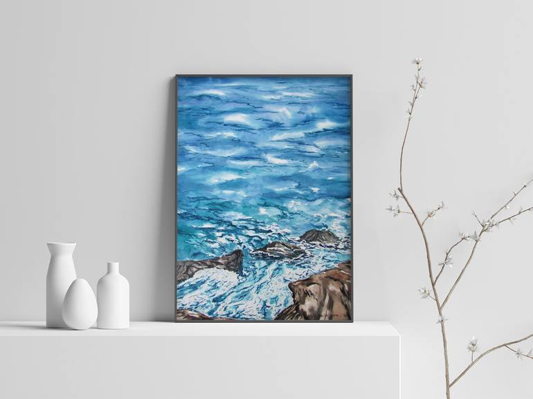 Original Conceptual Seascape Painting by Julia Kalinceva