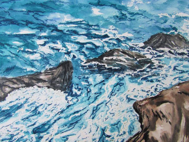 Original Conceptual Seascape Painting by Julia Kalinceva