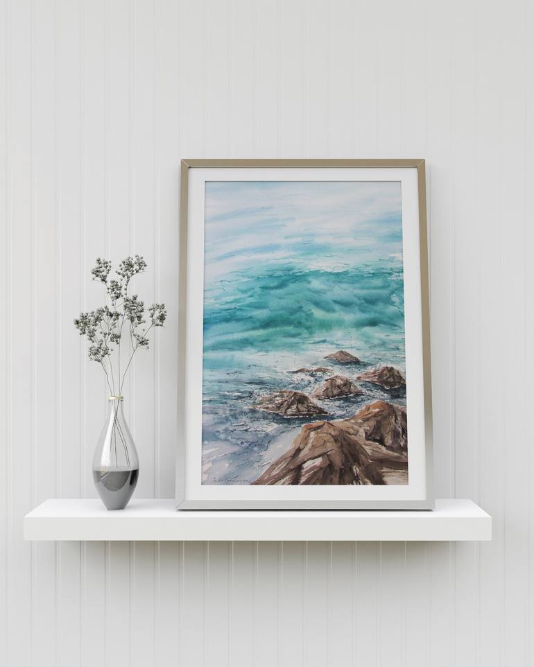 Original Realism Seascape Painting by Julia Kalinceva