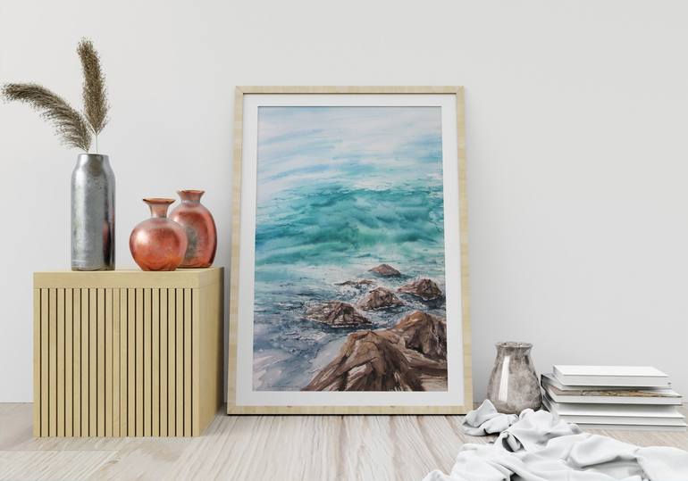 Original Realism Seascape Painting by Julia Kalinceva