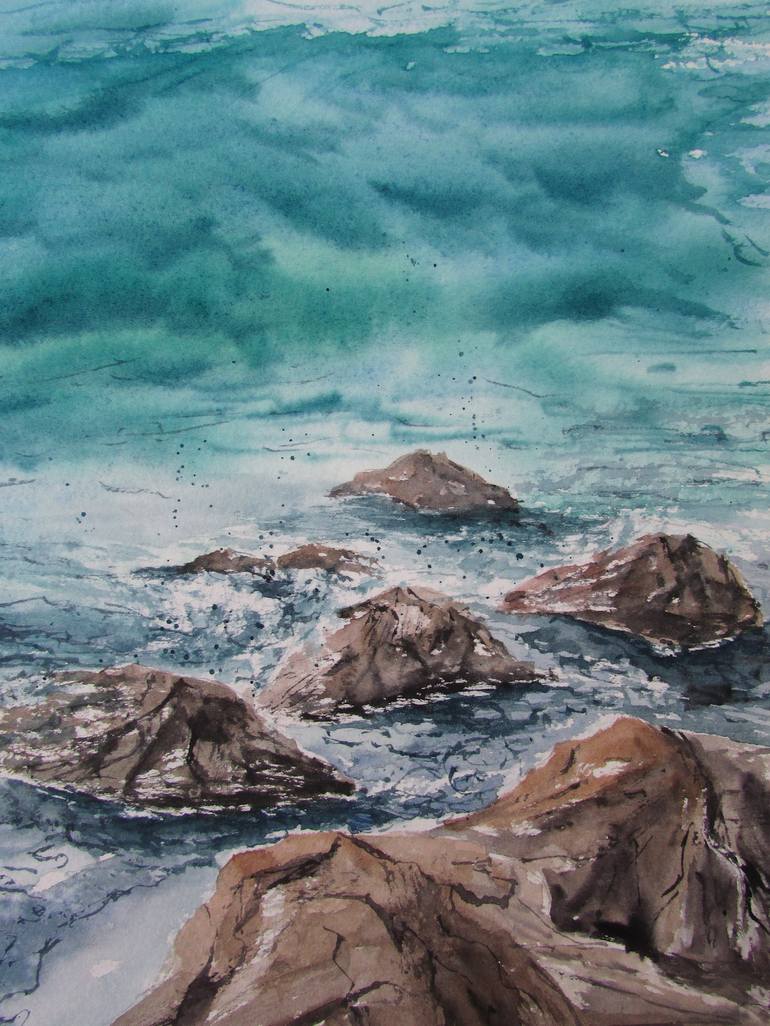 Original Realism Seascape Painting by Julia Kalinceva