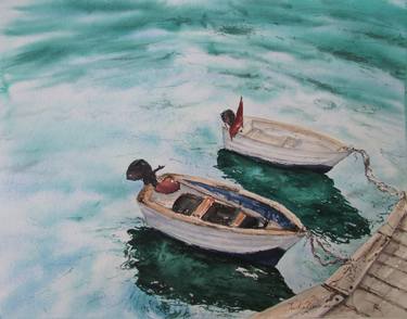 Original Realism Boat Paintings by Julia Kalinceva