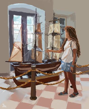 Print of Figurative Ship Digital by Julia Kalinceva