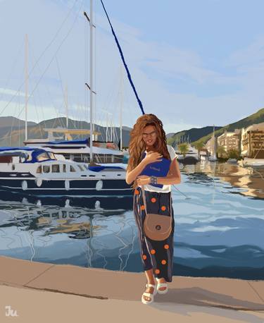 Print of Yacht Digital by Julia Kalinceva