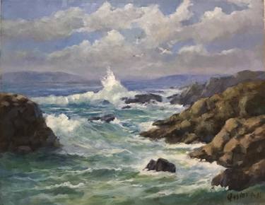 Print of Realism Seascape Paintings by qasim ayyed