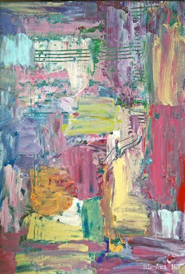 Original Abstract Expressionism Abstract Paintings by Rachel Lin van der Hulst