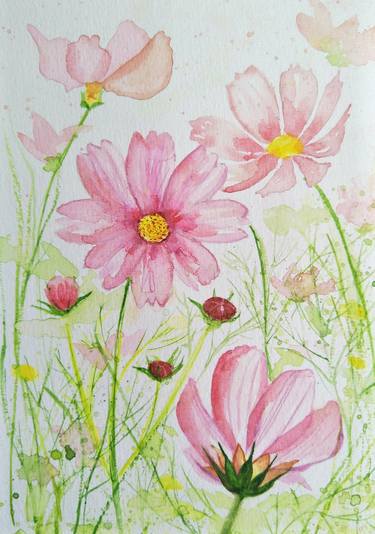 Print of Floral Paintings by Rachel Lin van der Hulst