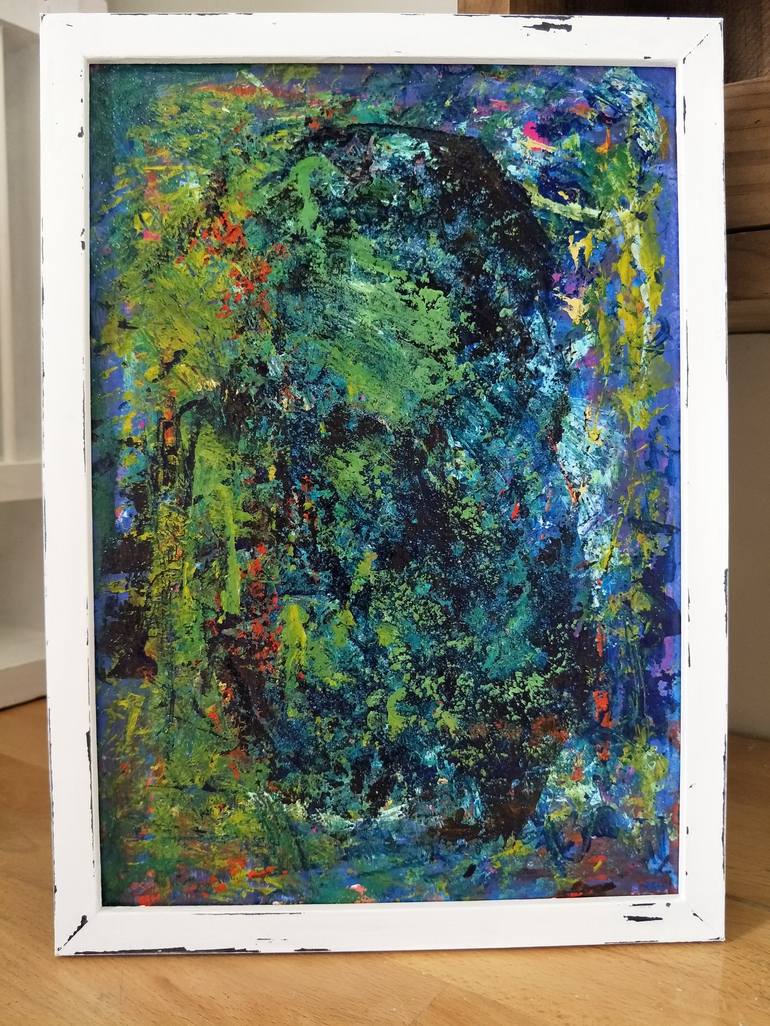 Original Abstract Expressionism Abstract Painting by Rachel Lin van der Hulst