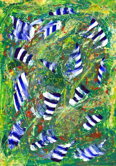 RL Art NZ - My Racing Mind - Abstract Acrylic thumb