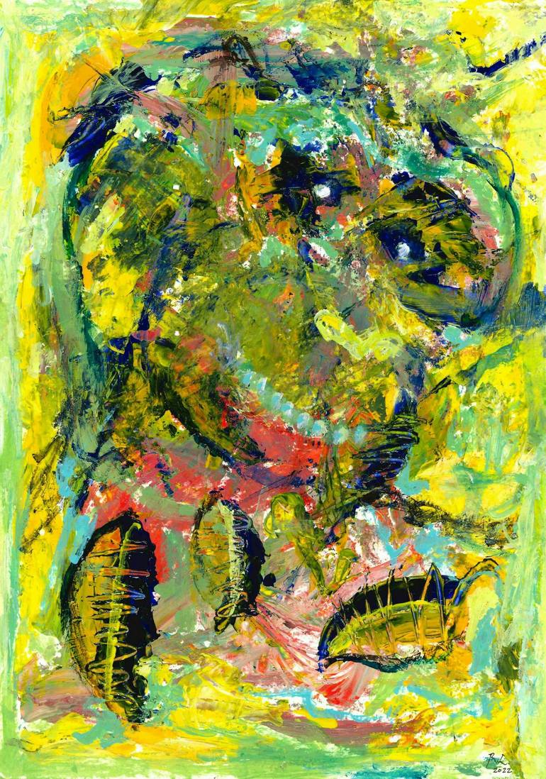 Print of Abstract Expressionism Abstract Paintings by Rachel Lin Van Der Hulst