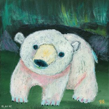 RL Art NZ - Polar Bear Cub Cute Arctic Animal Acrylic thumb