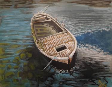 Original Figurative Boat Paintings by Dejan Dumenčić