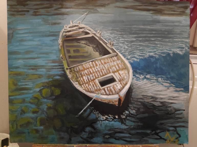 Original Figurative Boat Painting by Dejan Dumenčić