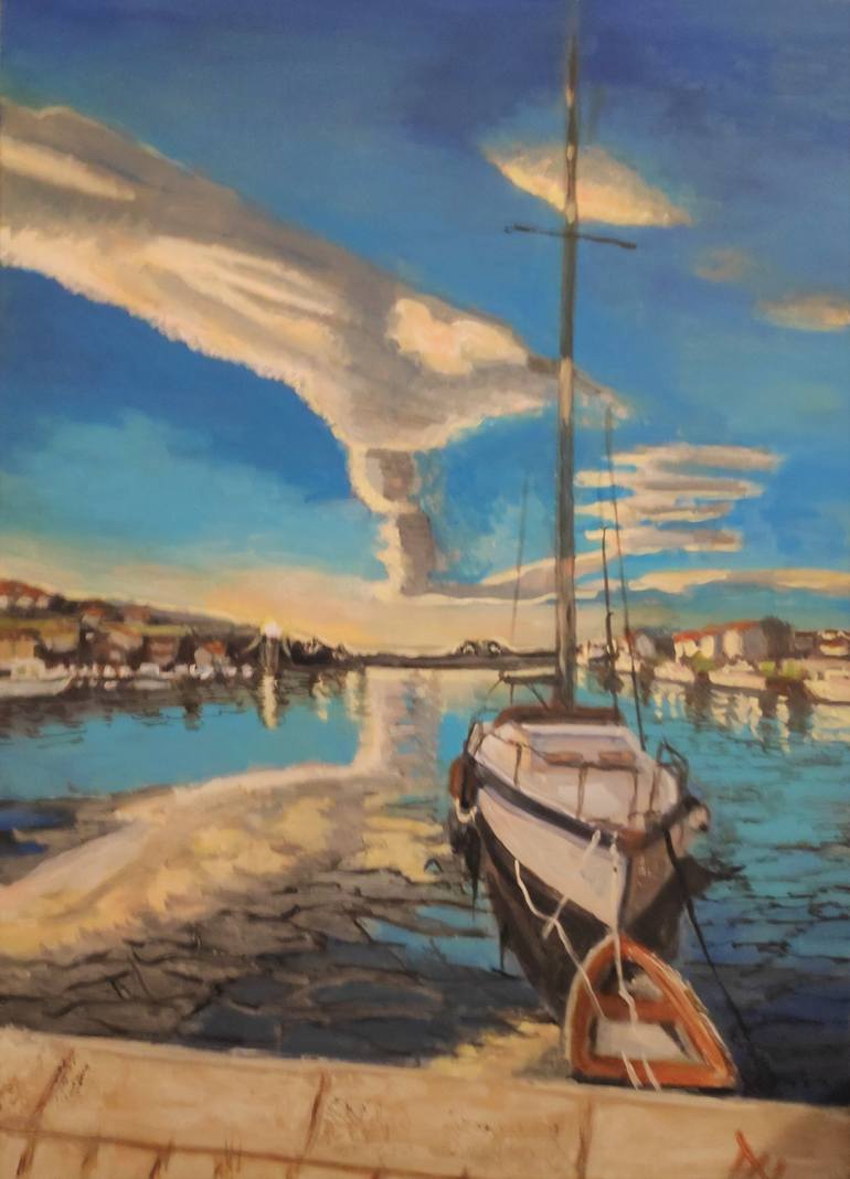 Original Boat Painting by Dejan Dumenčić