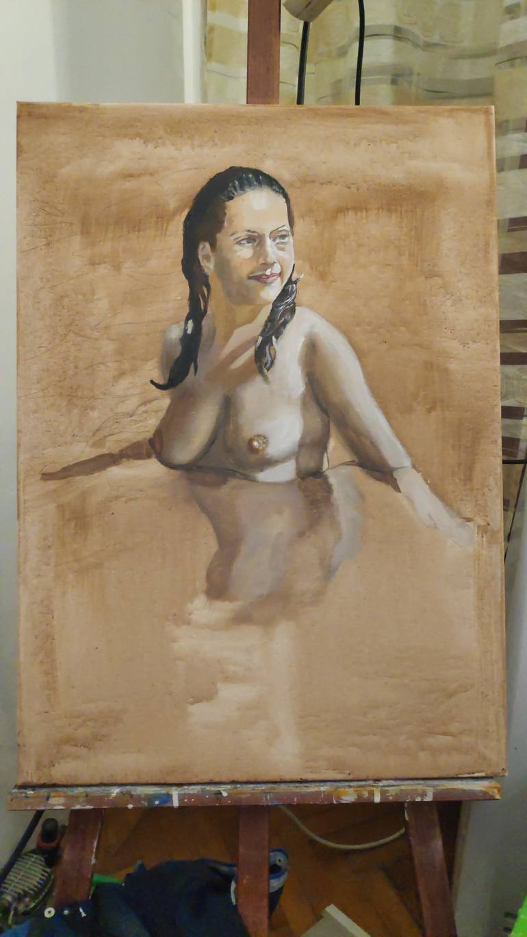 Original Figurative Nude Painting by Dejan Dumenčić
