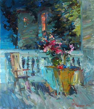 Original Impressionism Still Life Painting by Roman Marmanov