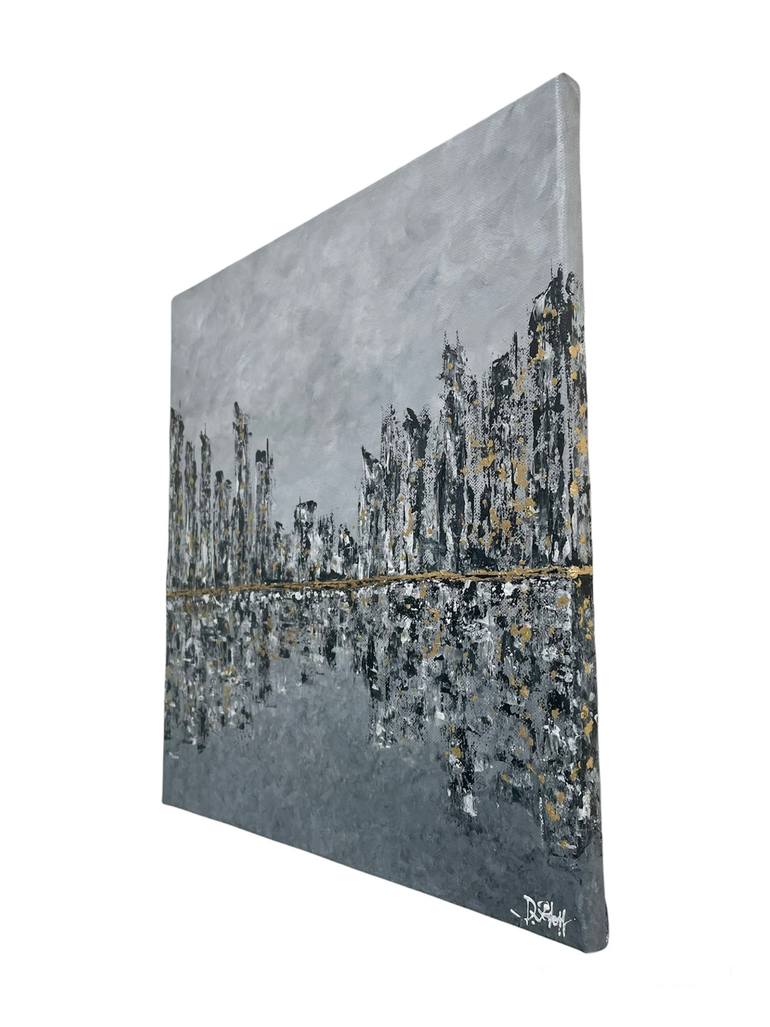 Original Abstract Expressionism Cities Painting by Diana Pfaff