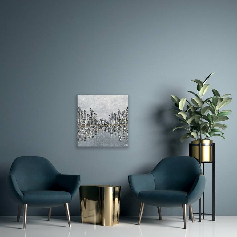 Original Abstract Expressionism Cities Painting by Diana Pfaff