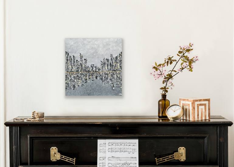 Original Abstract Expressionism Cities Painting by Diana Pfaff