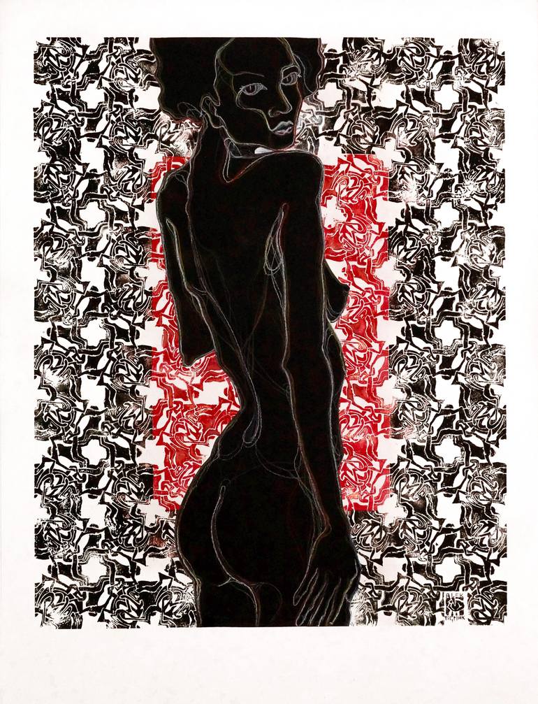 Original Pop Art Nude Painting by Alek Tretiak