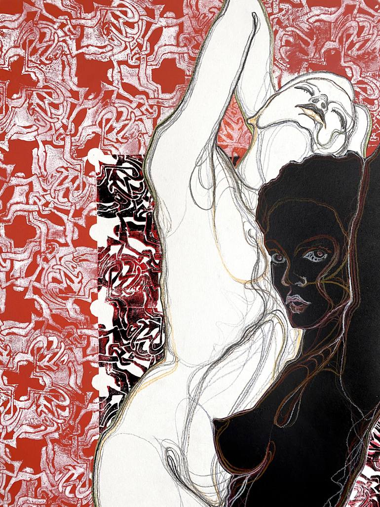Original Pop Art Nude Painting by Alek Tretiak